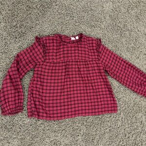 5/$25 GAP girls plaid shirt, size medium 8-9
